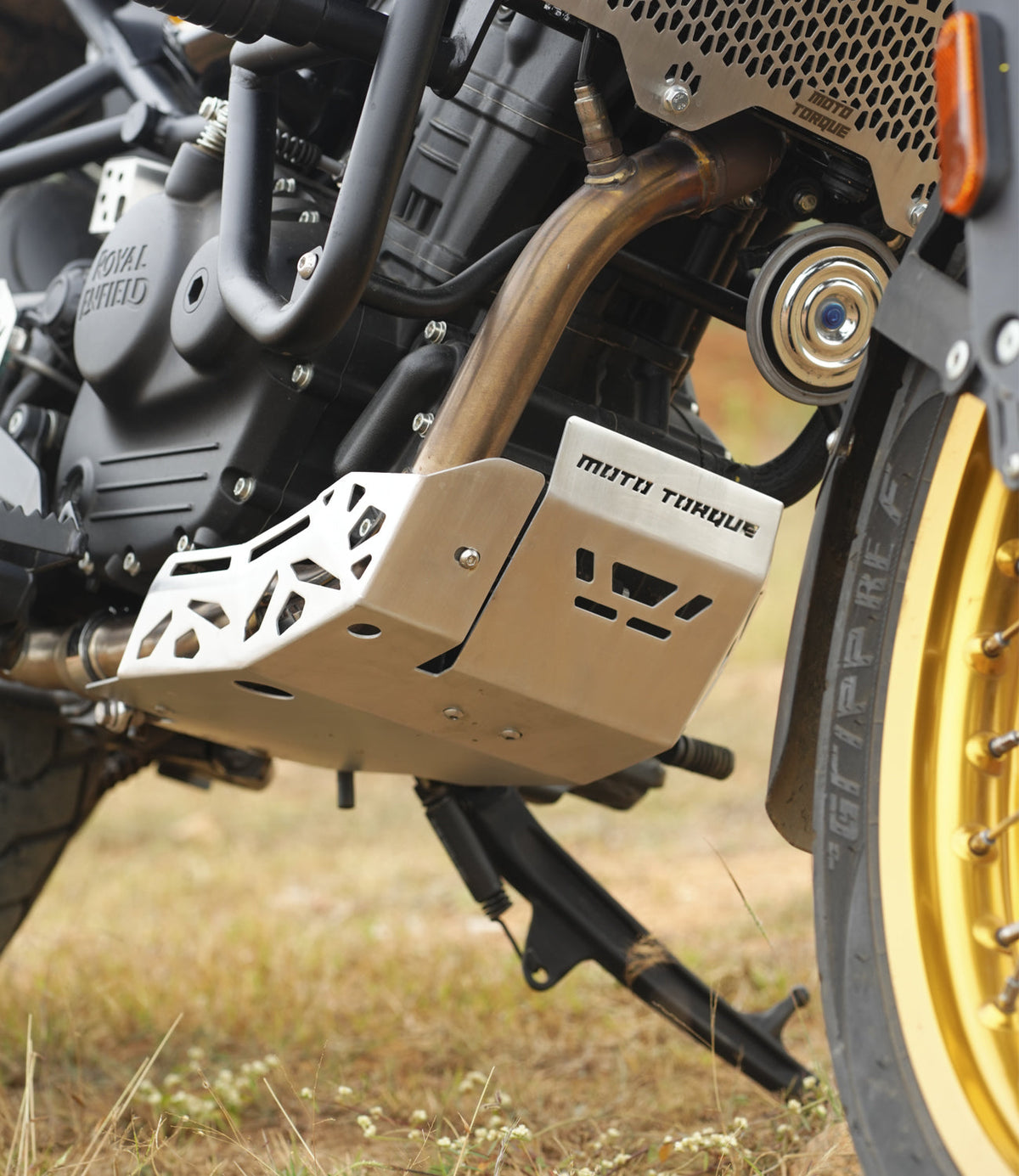 Mototorque aluminium engine guard Royal Enfield Himalayan 450 sump guard underbody protection