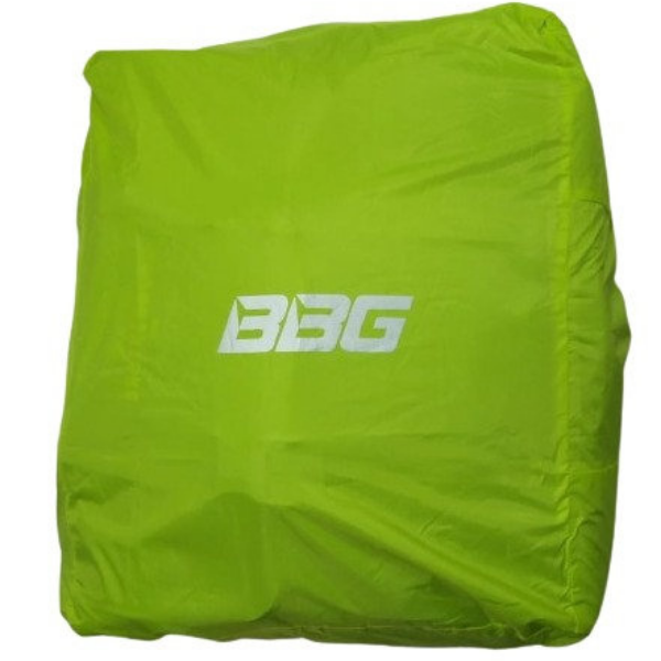BBG high-visibility green sports saddle bag rain cover pair
