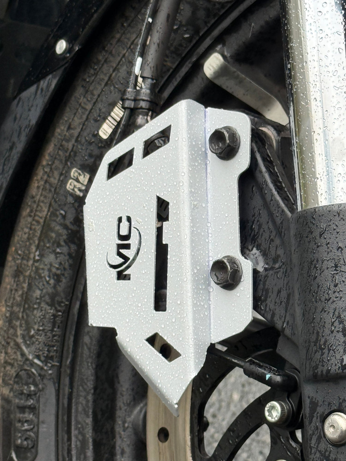 MotoCare Caliper Guard for Harley Davidson X440T in Black Silver and Red