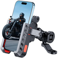EDYELL YF-303-B Anti-Vibration Motorcycle Phone Mount Holder for 4.7-7.2 Inch Smartphones