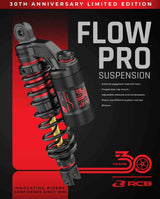 RCB Flow Pro 30th Anniversary black 305mm rear shock absorber for Yamaha Aerox 155, 01A0343Z BK