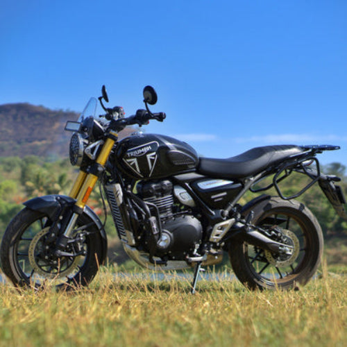 Auto Engina black crash and leg guard with 27mm and 22mm steel tubes for Triumph Speed 400