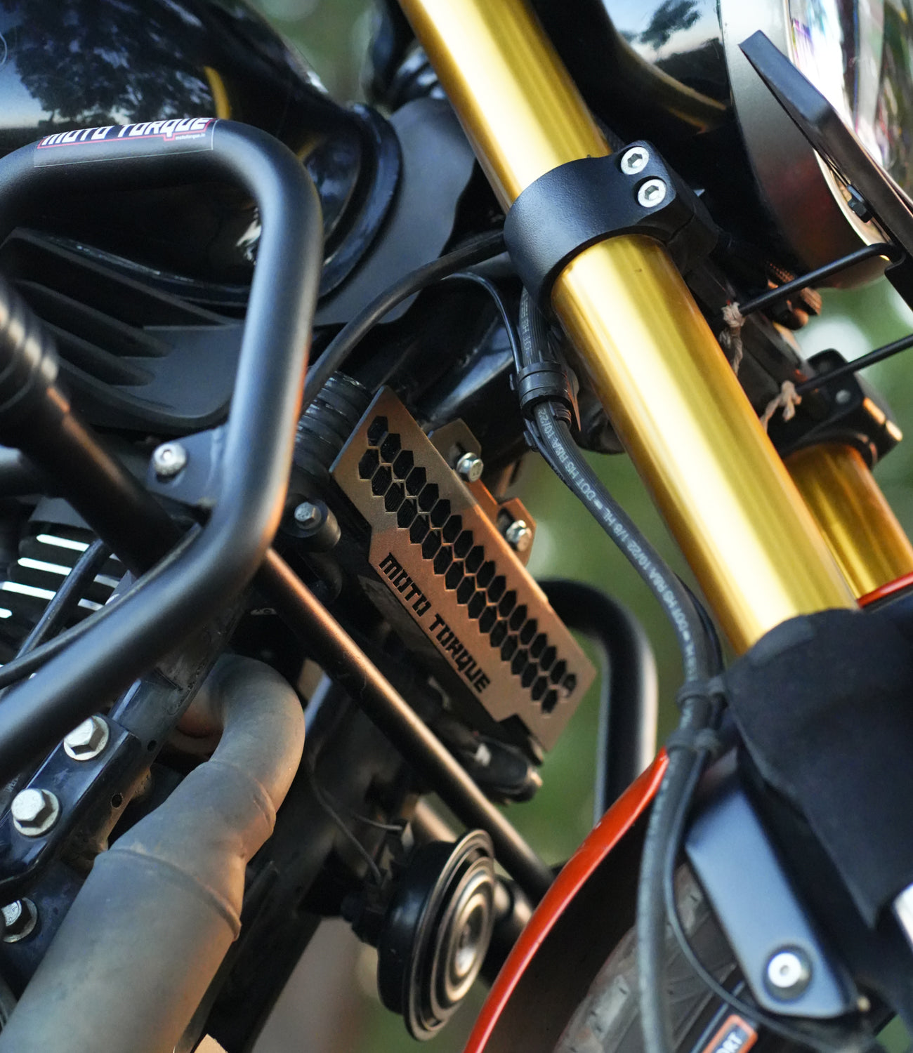 Moto Torque Black Radiator Guard for TVS Ronin