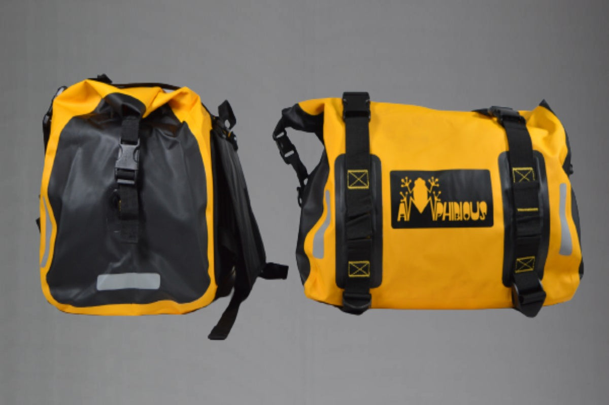 MOTO VANGUARD Frogman 60L Waterproof PVC Motorcycle Saddle Bag