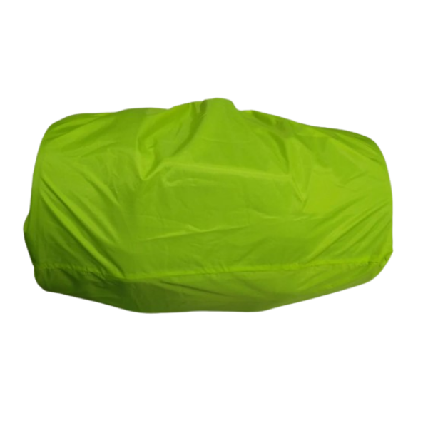 BBG high-visibility green sports saddle bag rain cover pair