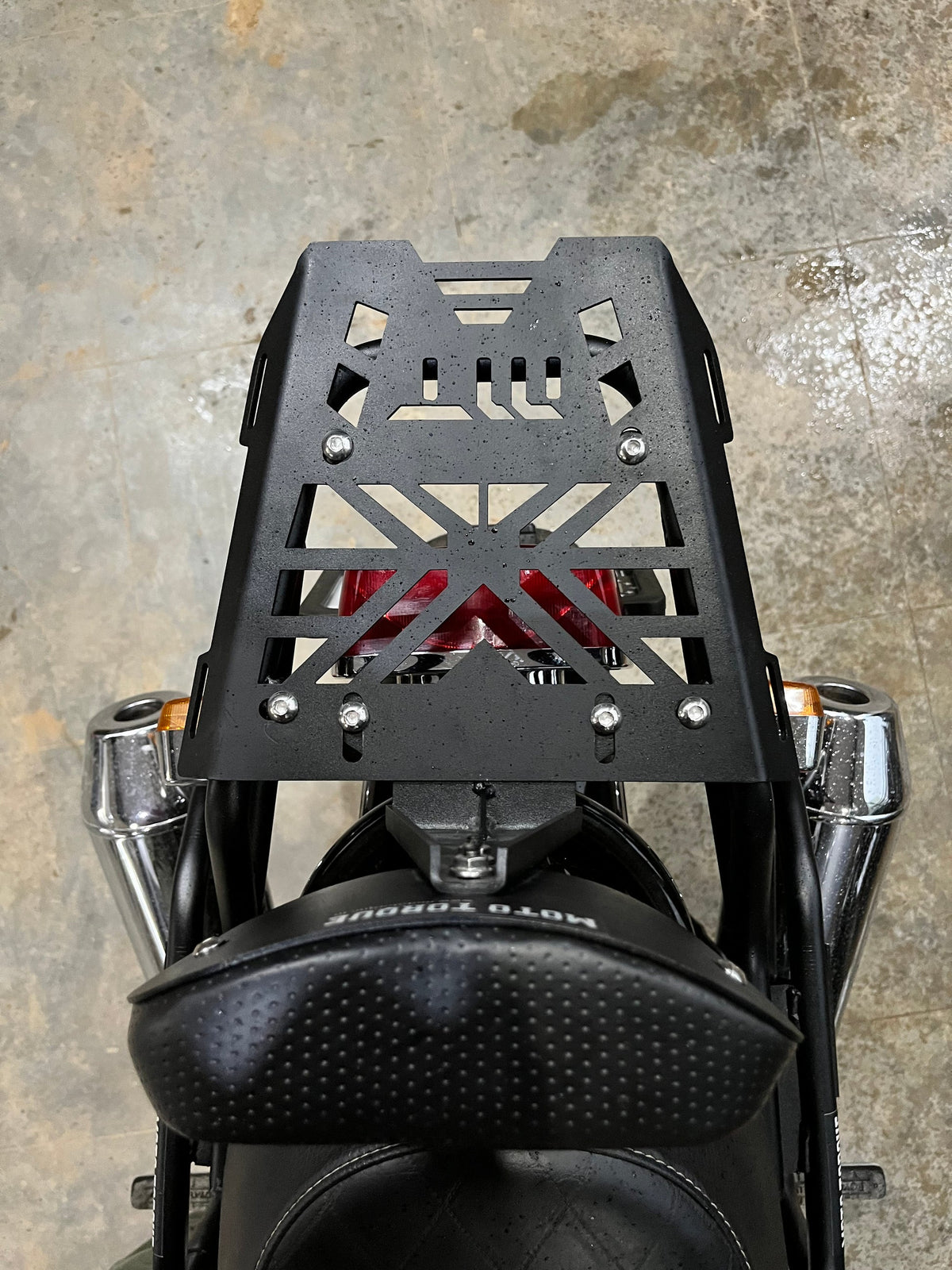 Moto Torque back carrier for Royal Enfield Interceptor 650 and Continental GT 650 touring luggage rack