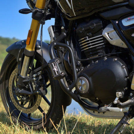 Auto Engina black crash and leg guard with 27mm and 22mm steel tubes for Triumph Speed 400