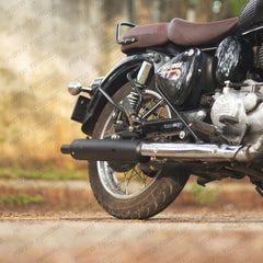 Moto Torque black replica exhaust for Royal Enfield Classic 350 Reborn