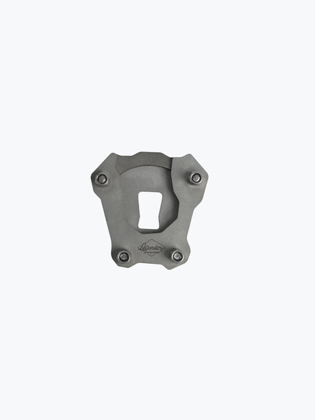 Legundary Custom Brogue Side Stand Base for Bajaj Pulsar NS400Z Stainless Steel Brushed Finish Stand Extender Plate