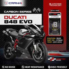 CRANK1 CFB662 carbon rear brake pads for Ducati 848 EVO 2011-2013