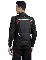Royal Enfield Crossroader Print Class A Riding Jacket in Black and Red