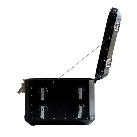 Auto Engina 72L Aluminium Panniers for Royal Enfield Super Meteor 650 36L Each Black Motorcycle Touring Luggage