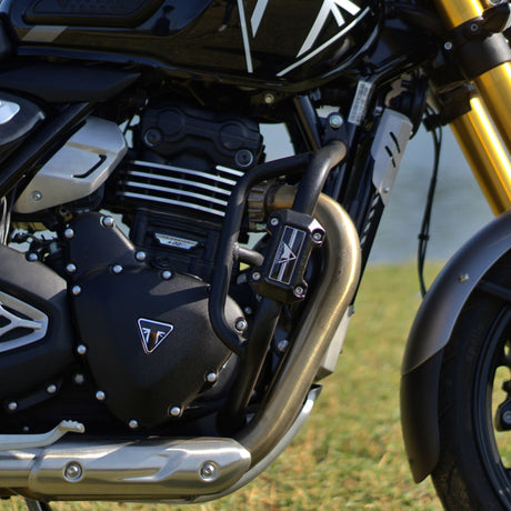 Auto Engina black crash and leg guard with 27mm and 22mm steel tubes for Triumph Speed 400