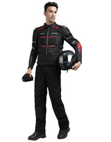 Royal Enfield Crossroader Print Class A Riding Jacket in Black and Red