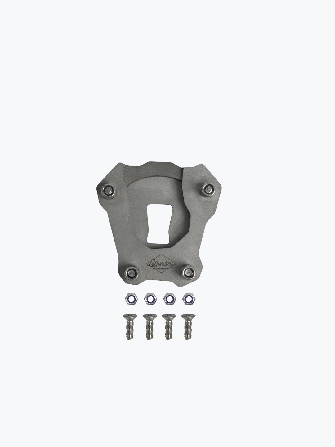 Legundary Custom Brogue Side Stand Base for Bajaj Pulsar NS400Z Stainless Steel Brushed Finish Stand Extender Plate