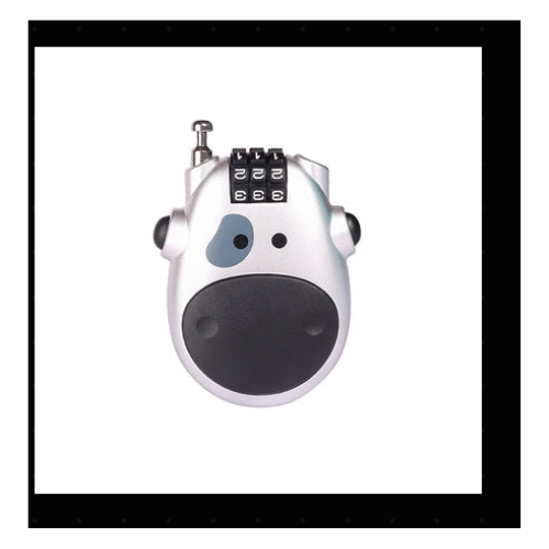 BSDDP Retractable Cable Number Lock 3-digit combination motorcycle helmet and bike security lock