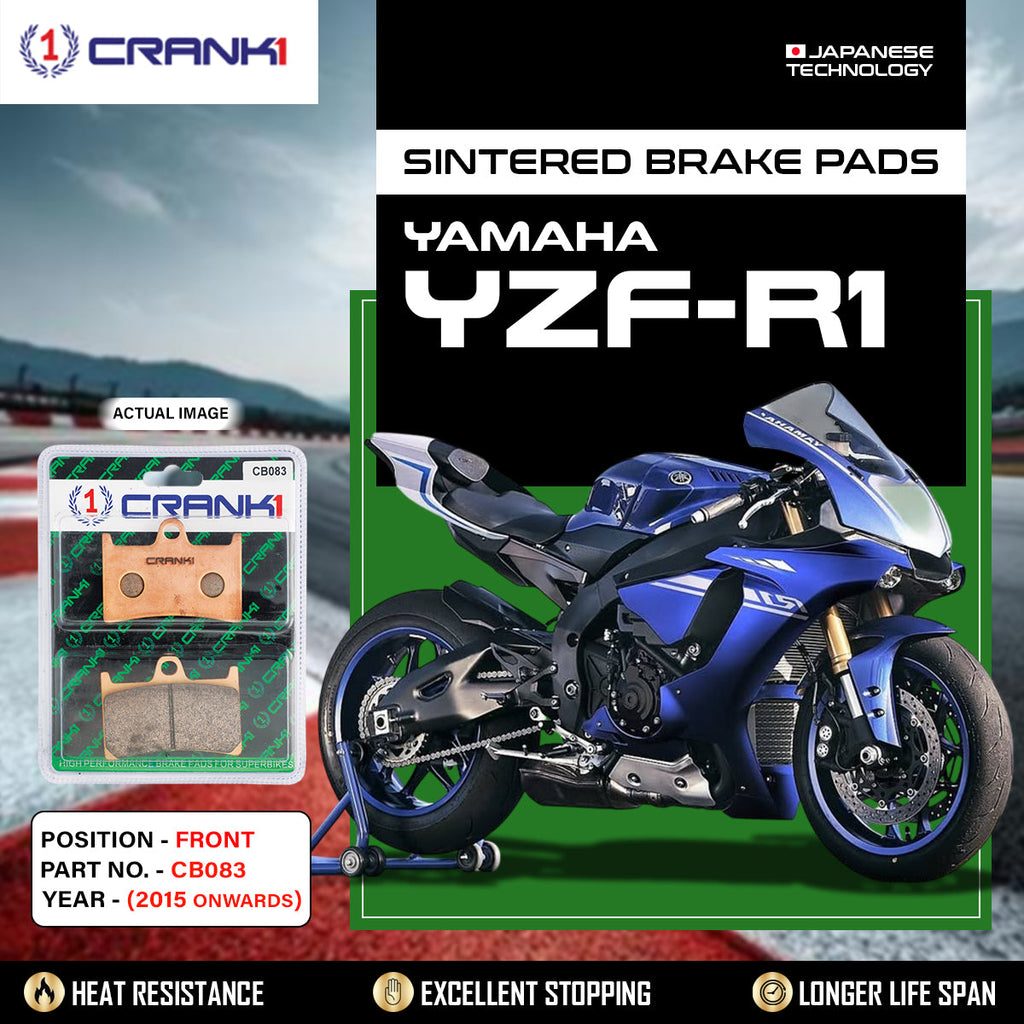 CRANK1 CB083 Sintered Front Brake Pads for Yamaha YZF-R1 2015 Onwards Superbike