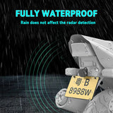 LBC Moto 77mm radar blind spot detection system for motorcycle with rear vehicle alert waterproof safety sensor