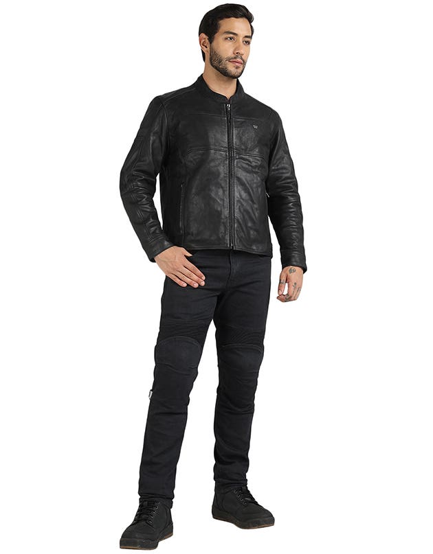Royal Enfield Classic Leather Black Class AA Riding Jacket
