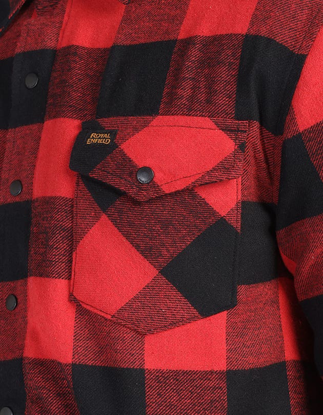 Royal Enfield Big Bear Red Class A Cotton Flannel Riding Shacket