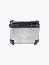 Legundary Custom Fort Knox SB 36L aluminium saddle bags set black and silver motorcycle panniers touring luggage