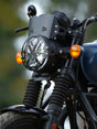 Legundary Custom Hunter 350 StalkerX headlight grill black mild steel headlight protector