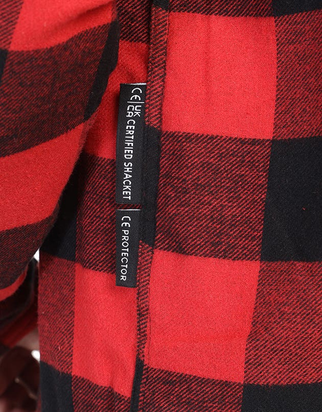 Royal Enfield Big Bear Red Class A Cotton Flannel Riding Shacket