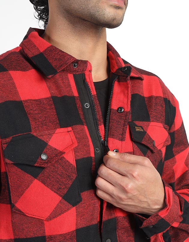 Royal Enfield Big Bear Red Class A Cotton Flannel Riding Shacket