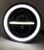 HJG 7 Inch Round Headlight Compatible with Royal Enfield, Jeep &amp; Harley Davidson (Harley Minus Headlight)
