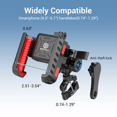 EDYELL YF303-A Anti-Vibration Motorcycle Phone Mount Holder for 4.7-7.2 Inch Smartphones