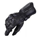 BBG RacePro motorcycle riding gloves in Black and Neon