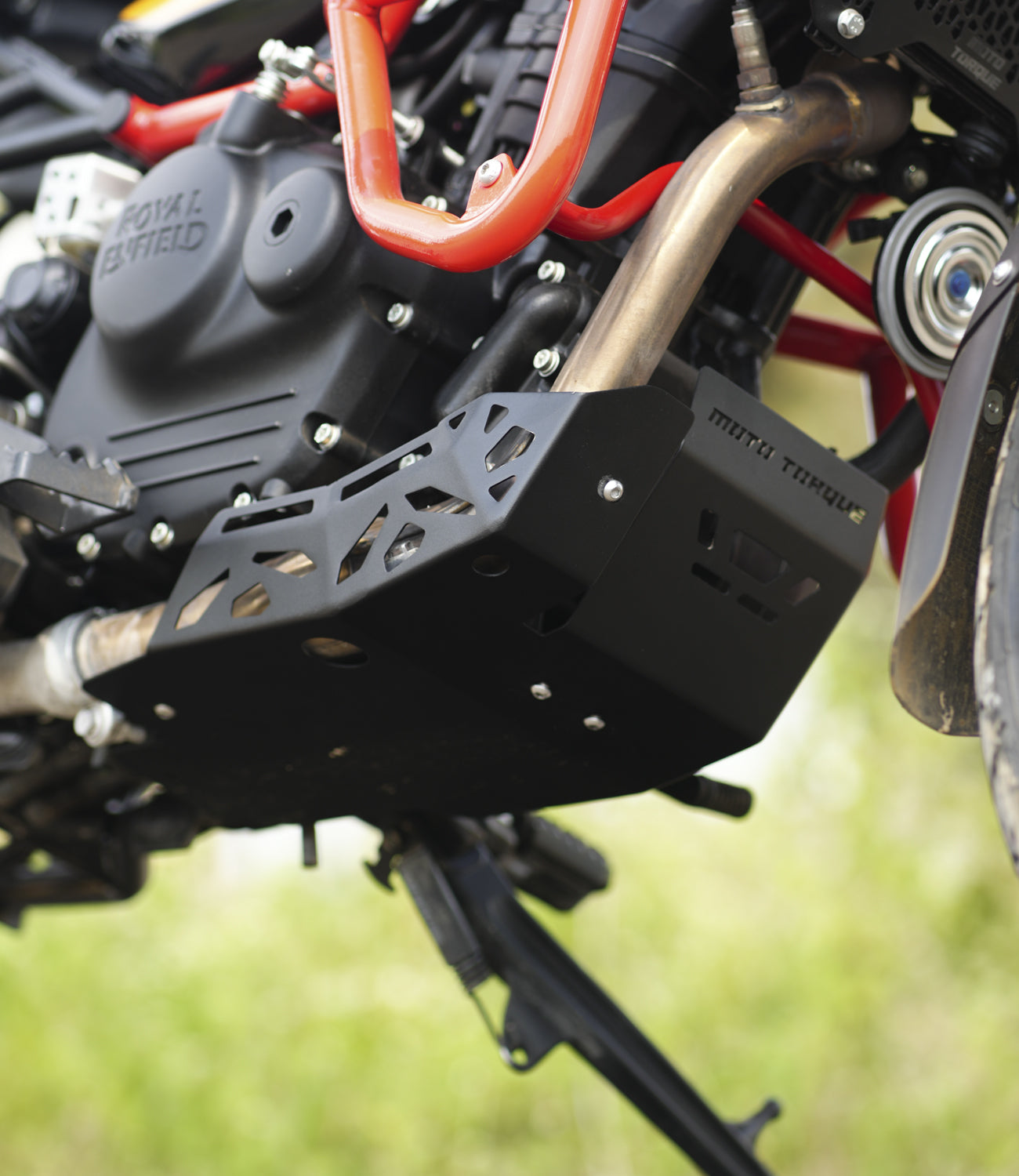 Mototorque aluminium engine guard Royal Enfield Himalayan 450 sump guard underbody protection