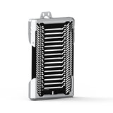 Auto Engina Black-Silver aluminium and stainless steel radiator guard for Triumph Speed 400