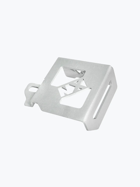 Legundary Custom Spyro rear oil cap for Honda NX500, silver CNC-machined aluminium engine oil cover with durable build and premium finish.