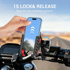 EDYELL YF303-A Anti-Vibration Motorcycle Phone Mount Holder for 4.7-7.2 Inch Smartphones