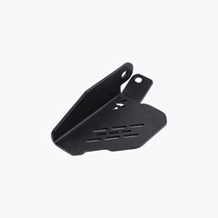Legundary bolster pillion footrest black installed on Hero Xpulse 210 rear passenger foot peg