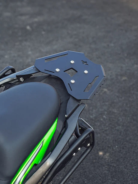 Legundary Custom Haulier Rear Carrier for Kawasaki Versys 650 Black Aluminium Mild Steel Luggage Rack