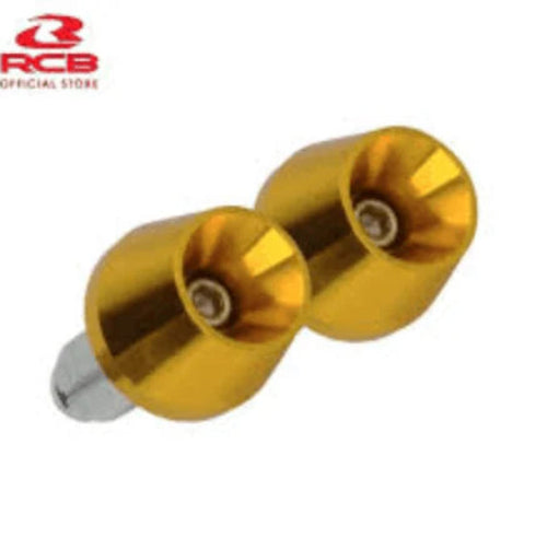 RCB M3 aluminium motorcycle handlebar weight balancers in Gold, Red and Blue