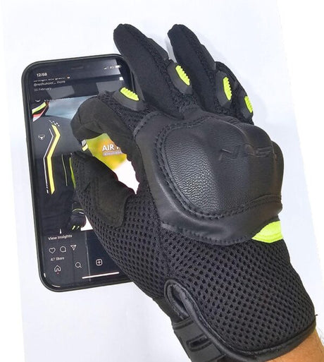 Bison ProGear Acer neon riding gloves
