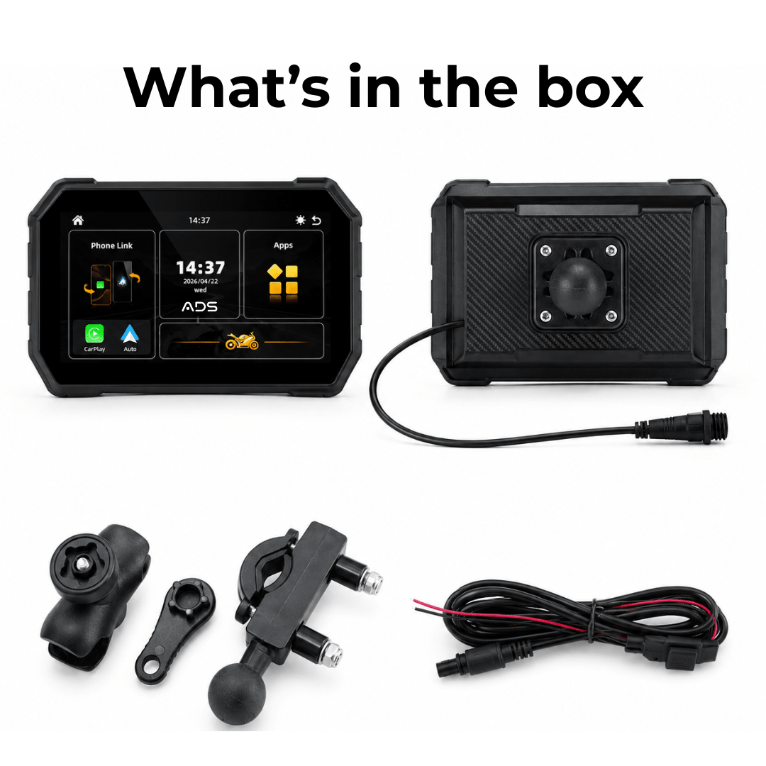 ADS Rover Mini 5 inch wireless CarPlay Android Auto motorcycle display