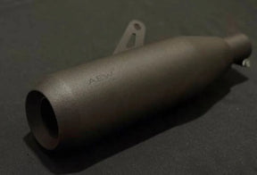 AEW Edge SS black performance exhaust for Royal Enfield Bear 650 stainless steel free flow silencer