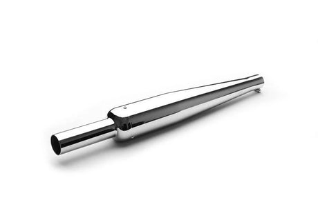 AEW Goldstar exhaust silencer for Royal Enfield in mild steel chrome and stainless steel matt polish finish