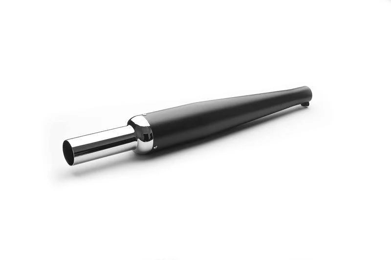 AEW Goldstar Wild Boar exhaust silencer for Royal Enfield in chrome, full black and stainless steel matt polish finishes