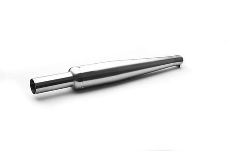 AEW Goldstar Wild Boar exhaust silencer for Royal Enfield in chrome, full black and stainless steel matt polish finishes