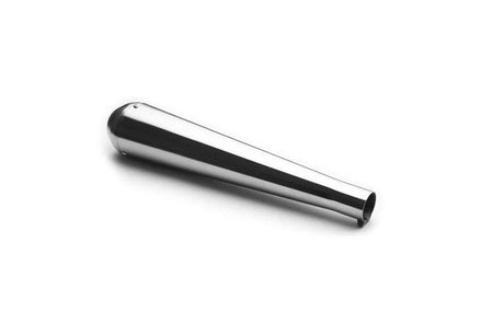 AEW megaphone exhaust silencer for Royal Enfield motorcycles in chrome black and stainless steel finishes