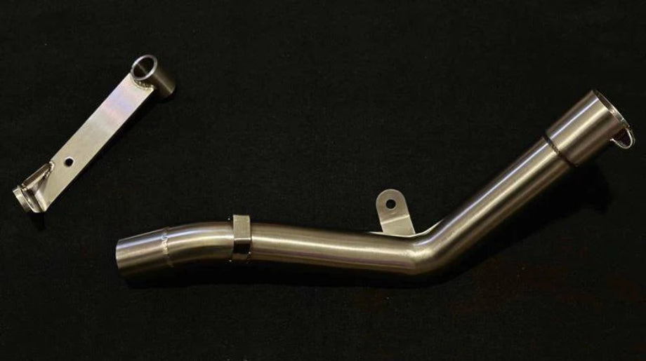 AEW mid pipe with centre stand bracket for Royal Enfield Guerrilla 450 exhaust system