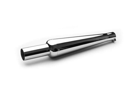 AEW monster exhaust silencer for Royal Enfield motorcycles in chrome black chrome and stainless steel finishes