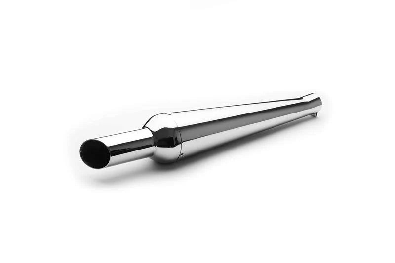 AEW New Monster performance exhaust silencer for Royal Enfield motorcycles chrome black chrome full black stainless steel finish