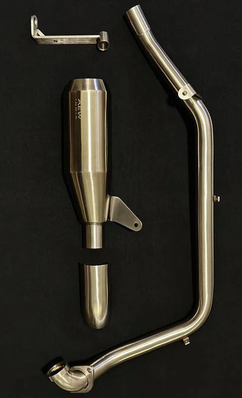 AEW performance full system exhaust for Royal Enfield Guerrilla 450 motorcycle