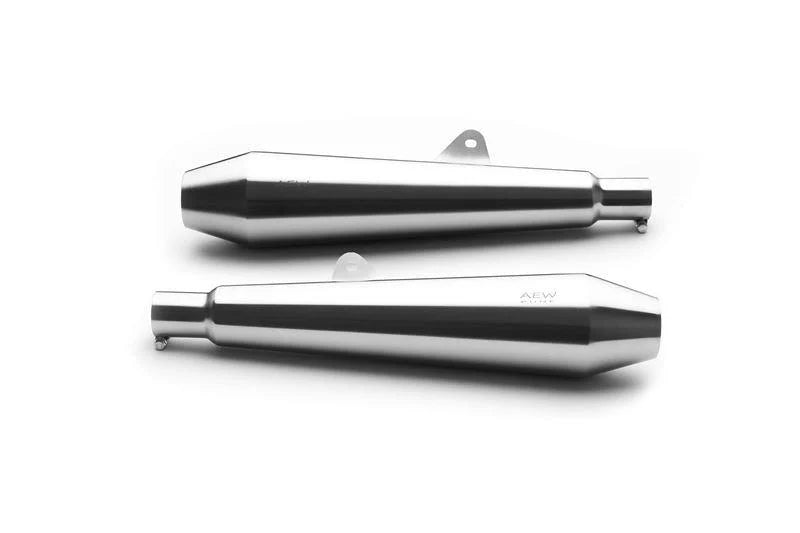 AEW TE 101 megaphone exhaust for Royal Enfield Interceptor 650 and Continental GT 650 performance silencer